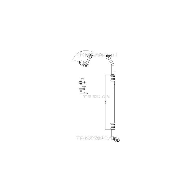 Tuyau De Clim Pour Peugeot 308 Citroën C4 II DS DS4/DS4 Crossback DS5 6477.G7