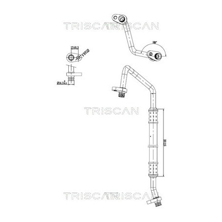 Tuyau De Clim Pour Peugeot Partner Citroën Berlingo 6460.EC