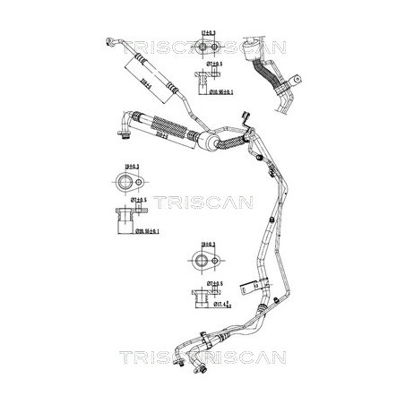 Tuyau De Clim Pour Peugeot Citroën C3 II - Picasso DS3 DS 9802125980 9802131980