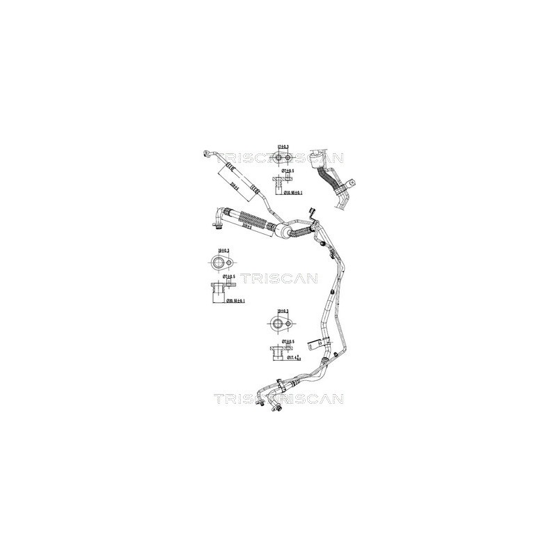 Tuyau De Clim Pour Peugeot Citroën C3 II - Picasso DS3 DS 9802125980 9802131980