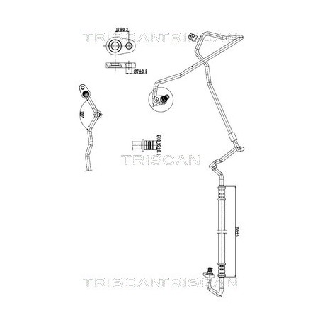 Tuyau De Clim Pour Peugeot 407 Citroën C5 III C6