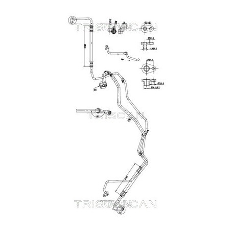 Tuyau De Clim Pour Peugeot Opel Fiat Toyota 9807761280 9838637580 SU001-B3566