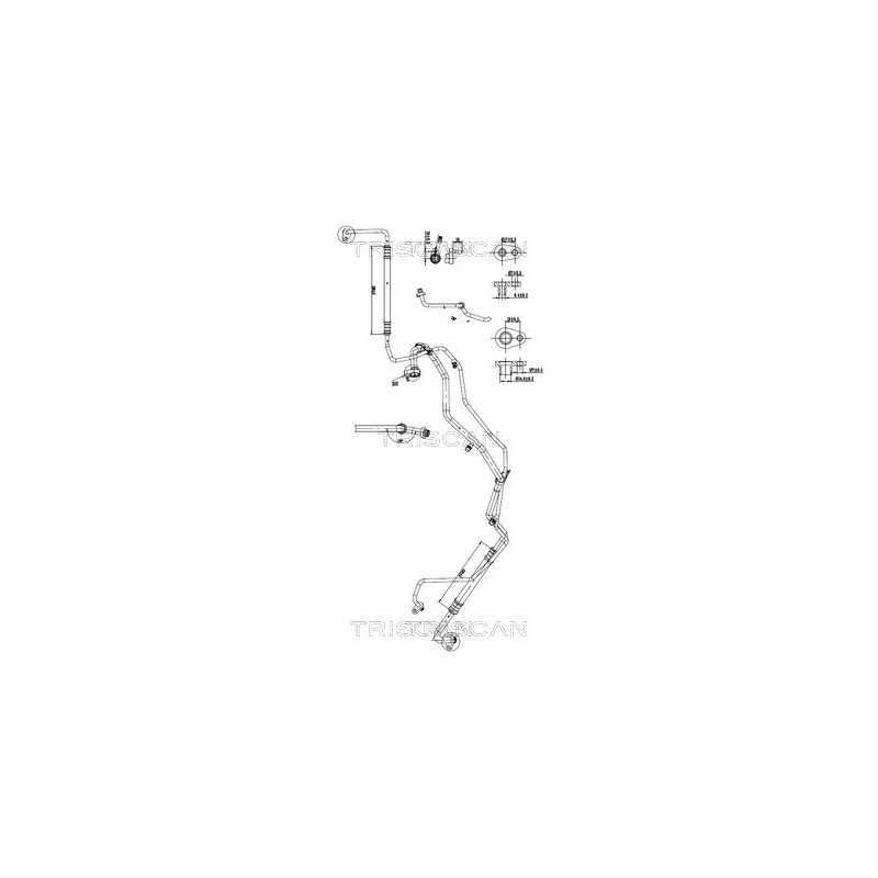 Tuyau De Clim Pour Peugeot Opel Fiat Toyota 9807761280 9838637580 SU001-B3566