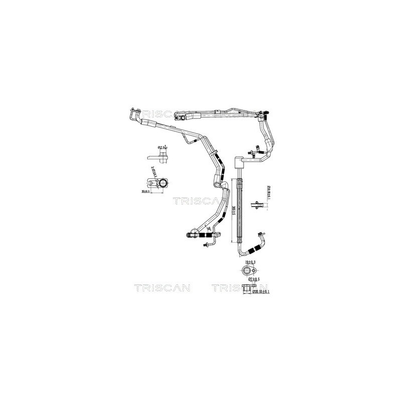 Tuyau De Clim Pour Peugeot 807 Expert Fiat Scudo Citroën C8 6477.Q0 1440031380