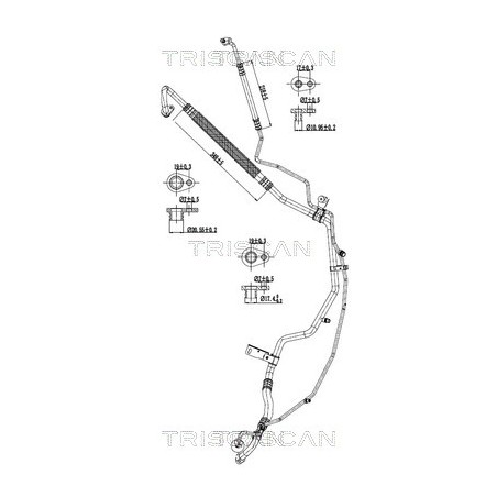 Tuyau De Clim Pour Peugeot 207 Citroën C3 Picasso 6460.TS 6477.F9 6477.N8