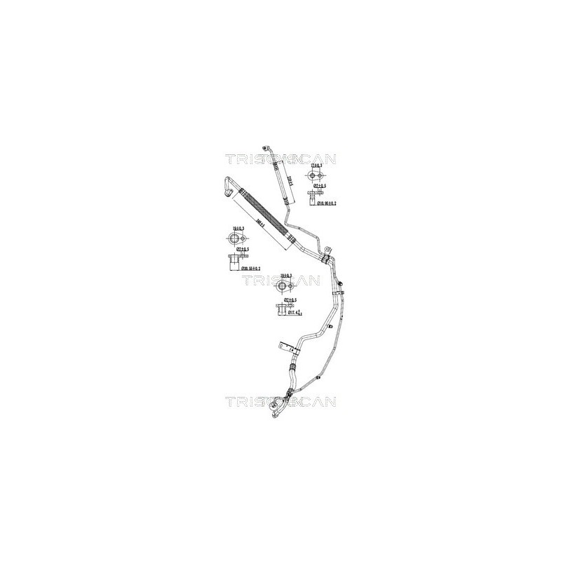 Tuyau De Clim Pour Peugeot 207 Citroën C3 Picasso 6460.TS 6477.F9 6477.N8