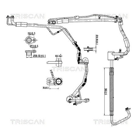Tuyau De Clim Pour Peugeot Fiat Citroën 6460.VE 1400282180 6477.Q1 1440080880