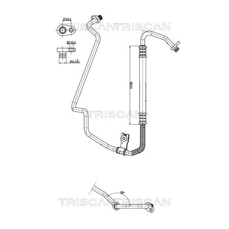Tuyau De Clim Pour Peugeot 208 2008 I Citroën C3 II DS3 DS 6477.K1