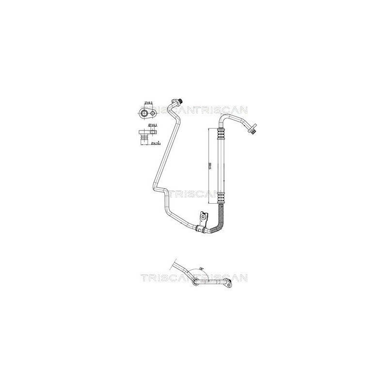 Tuyau De Clim Pour Peugeot 208 2008 I Citroën C3 II DS3 DS 6477.K1