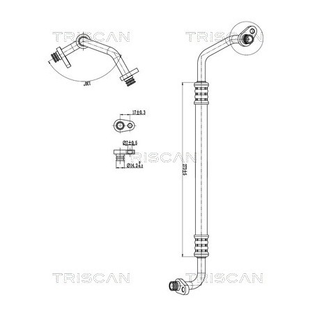 Tuyau De Clim Pour Peugeot 307 308 3008 5008 RCZ Citroën DS 6477.36 9658227580