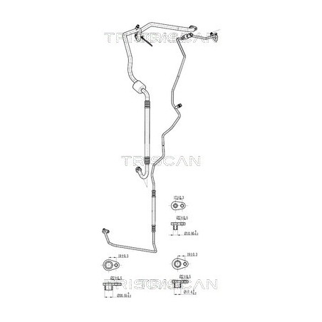 Tuyau De Clim Pour Peugeot 208 2008 I Citroën C3 II - DS3 DS 6477.J6
