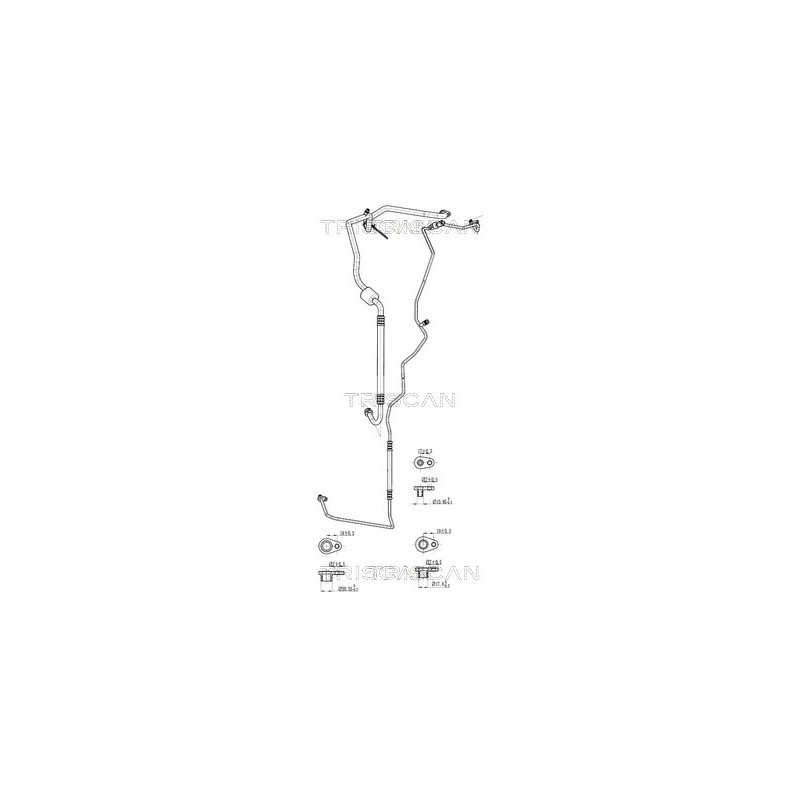 Tuyau De Clim Pour Peugeot 208 2008 I Citroën C3 II - DS3 DS 6477.J6