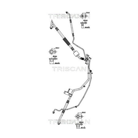 Tuyau De Clim Pour Peugeot 208 2008 I Citroën C3 II -