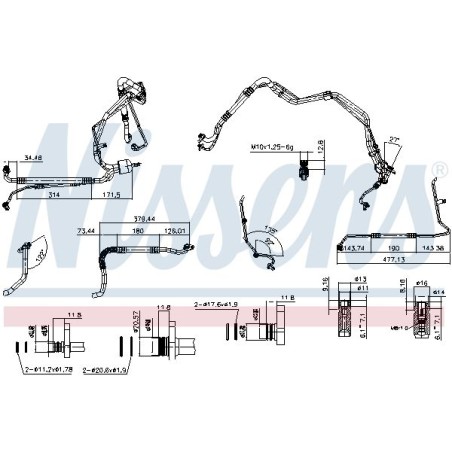 Tuyau De Clim Pour Peugeot 308 3008 5008 Citroën DS4