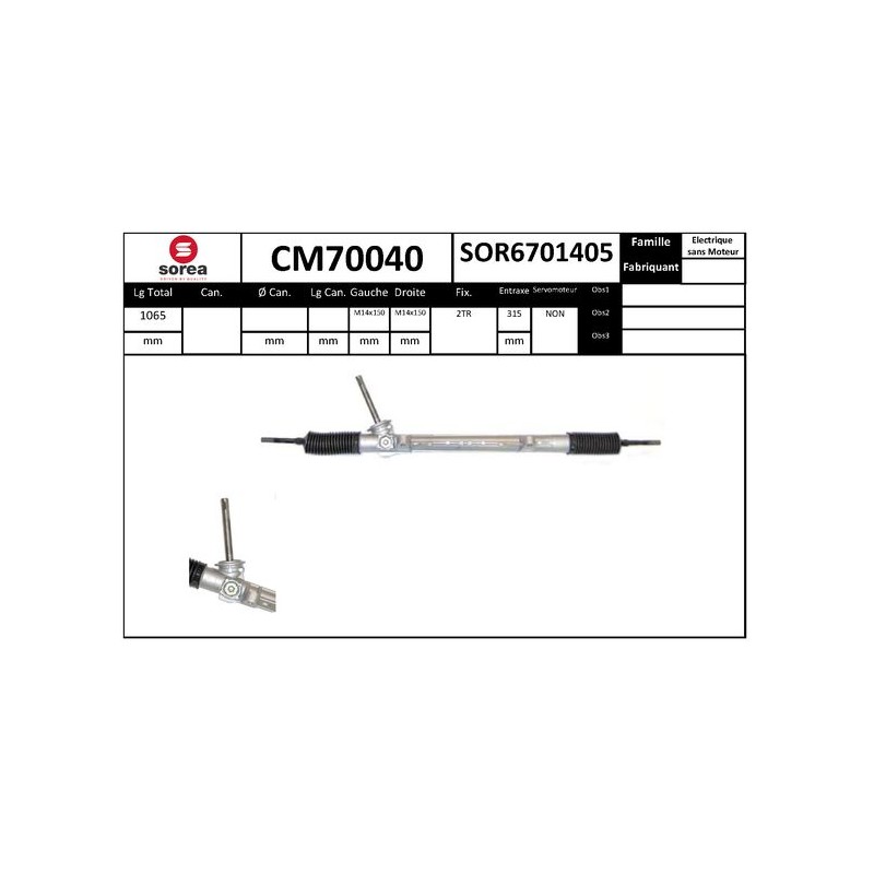 Crémaillère De Direction Pour Renault Grand Scénic II Kangoo Megane MERCEDES