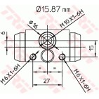 Cylindre de roue Pour Opel Suzuki Subaru Vauxhall 4705130 53401-83E00 5340183E00