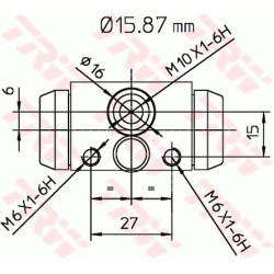 Cylindre de roue Pour Opel Suzuki Subaru Vauxhall 4705130 53401-83E00 5340183E00
