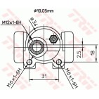Cylindre de roue Pour Citroën AX 95608854