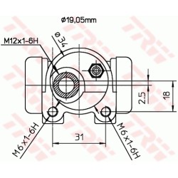 Cylindre de roue Pour Citroën AX 95608854