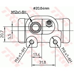 Cylindre de roue Pour Peugeot 306 Citroën Xsara ZX