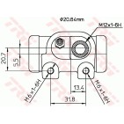Cylindre de roue Pour Peugeot 306 Citroën Xsara ZX