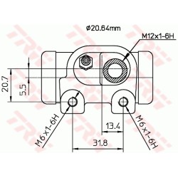 Cylindre de roue Pour Peugeot 306 Citroën Xsara ZX