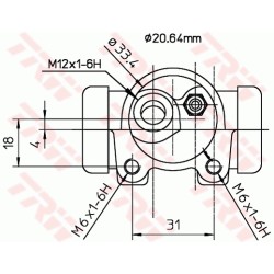 Cylindre de roue Pour Peugeot 205 - I II 206 309 440268 440289