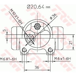 Cylindre de roue Pour Peugeot 406 Citroën Xsara 4402C1