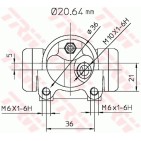 Cylindre de roue Pour Peugeot 406 Citroën Xsara 4402C2