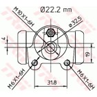 Cylindre de roue Pour Renault 4 5 6 Rodeo 7701017997 7701024260
