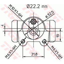 Cylindre de roue Pour Renault 4 5 6 Rodeo 7701017997 7701024260