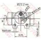 Cylindre de roue Pour Renault 21 7701032318