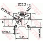 Cylindre de roue Pour Renault 21 7701032319