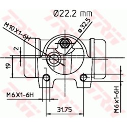 Cylindre de roue Pour Renault 21 7701032319
