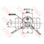 Cylindre de roue Pour Citroën 2 CV Acadiane Dyane Mehari 75492434 AYA453011A
