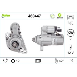 Démarreur Pour VW Audi Seat Skoda 2Z911023M 2Z911023PX 2Z911024K 2Z911024KX