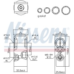 Détendeur, climatisation Pour Peugeot Opel Citroën Vauxhall 6461G5 1618057
