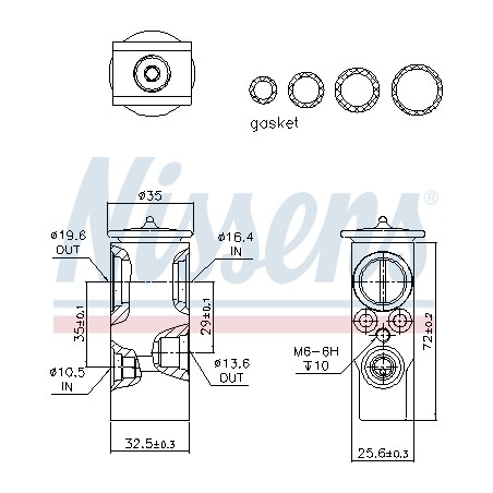 Détendeur, climatisation Pour Peugeot Opel Citroën Vauxhall 6461G5 1618057
