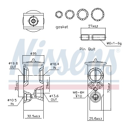 Détendeur, climatisation Pour Peugeot Renault Citroën 646194 7701046085 6461A1