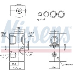 Détendeur, climatisation Pour Nissan Micra C+C III Note 92200AX00A