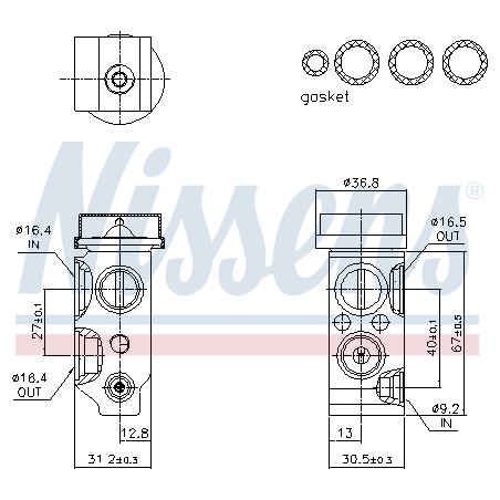 Détendeur, climatisation Pour Suzuki Grand Vitara II 9543164J80