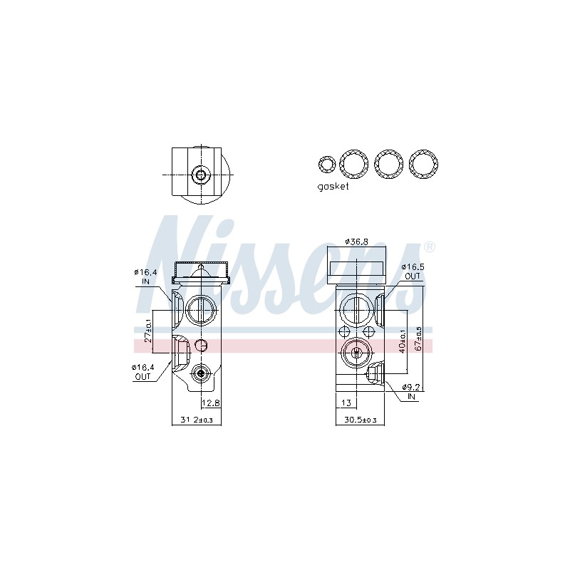 Détendeur, climatisation Pour Suzuki Grand Vitara II 9543164J80