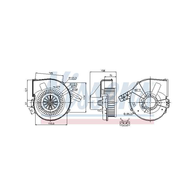 Pulseur d'Air Habitacle Pour VW Audi Seat Skoda 6Q1820015 6Q1820015C 6Q1820015E