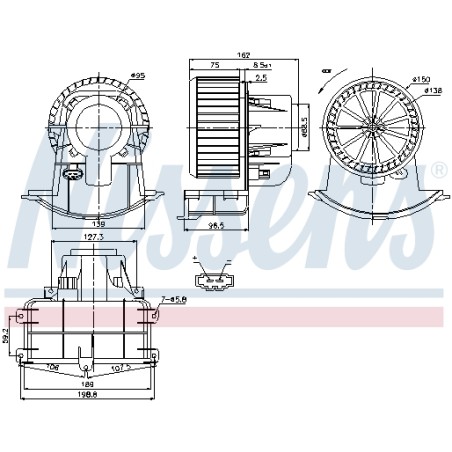 Pulseur d'Air Habitacle Pour VW California T5 T6 Multivan V VI 7E1819021A