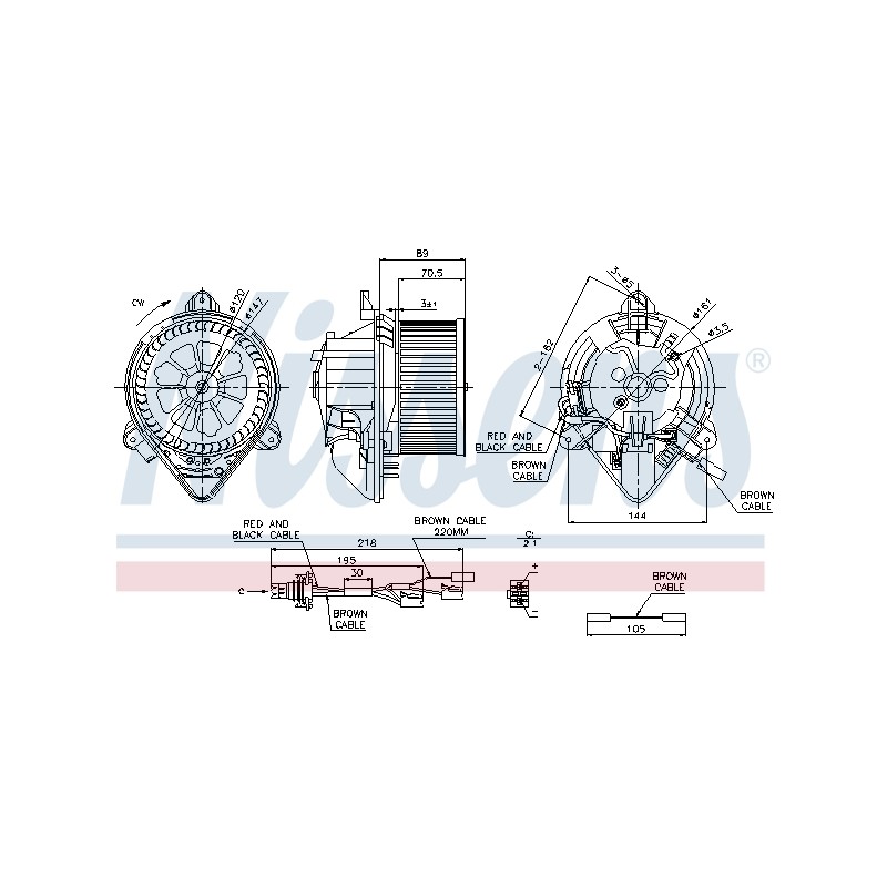 Pulseur d'Air Habitacle Pour Citroën Xsara 6441J4 6441K4 6441N3