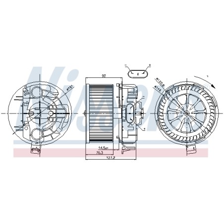 Pulseur d'Air Habitacle Pour Renault Grand Scénic II Megane 7701055135