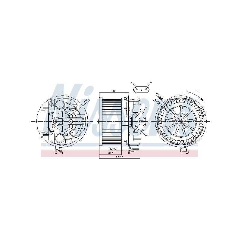 Pulseur d'Air Habitacle Pour Renault Grand Scénic II Megane 7701055135