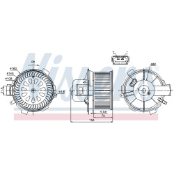 Pulseur d'Air Habitacle Pour Citroën Xsara Picasso 6441L5