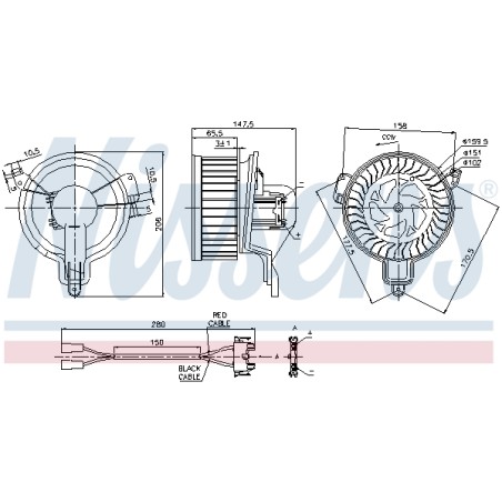 Pulseur d'Air Habitacle Pour Peugeot 306 Partner Citroën Berlingo ZX