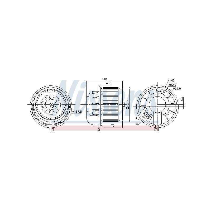 Pulseur d'Air Habitacle Pour VW Audi Q7 Seat Porsche 7E0819021A 7H0819021